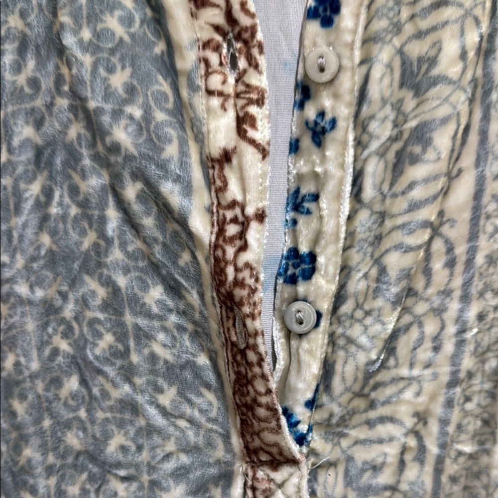 Johnny Was Patchwork Floral Blouse - image 3